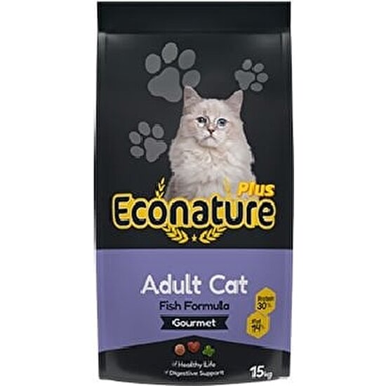 Econature Plus Gurme Balıklı Yetişkin Kedi Maması 15 kg