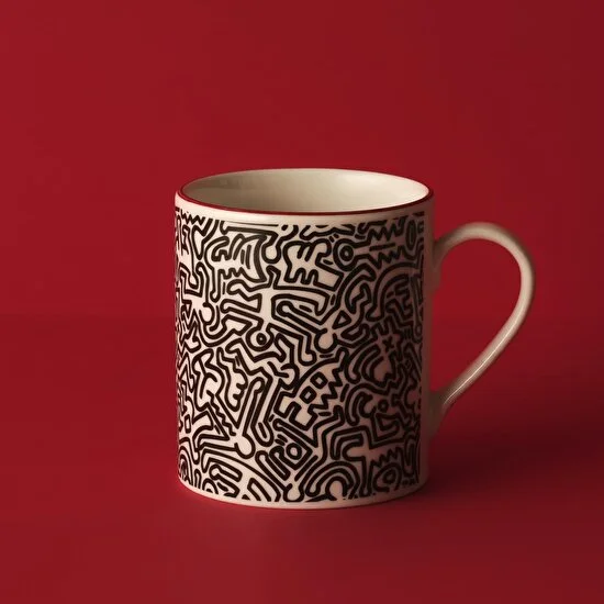 Bella Maison Keith Haring Cartoon Porselen Kupa Siyah (390 Cc)