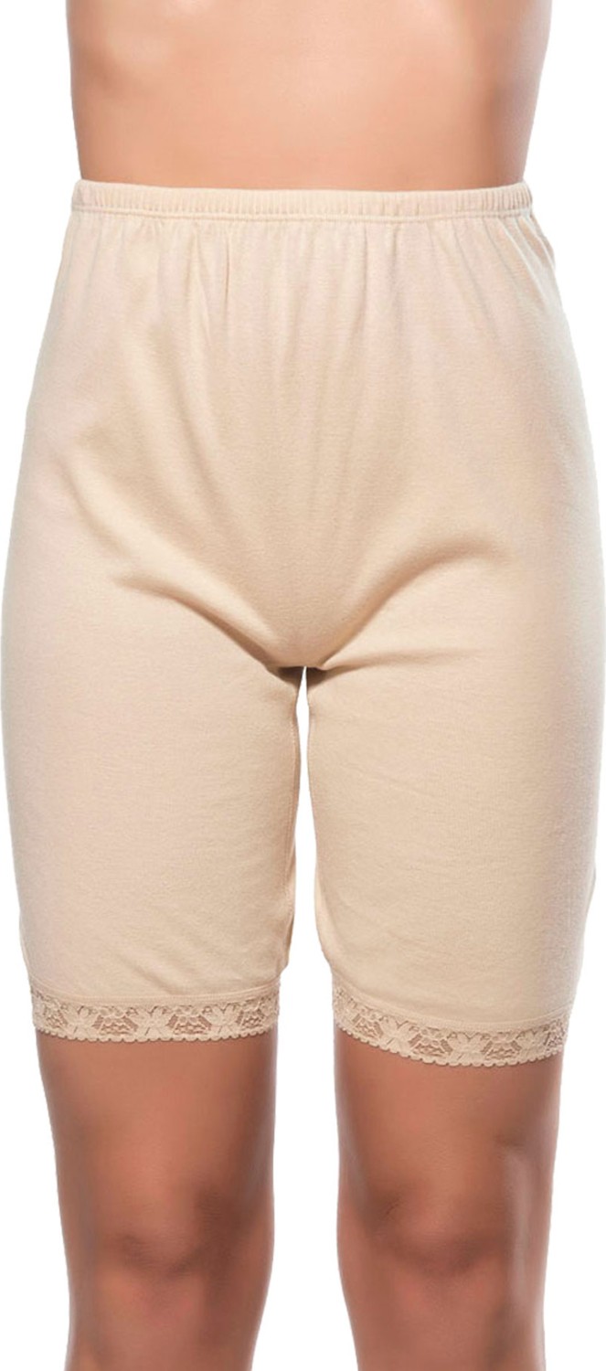 Özkan Underwear 0114 3'lü Paket Kadın Pamuklu Dantelli Ribana Esnek Yumuşak Paçalı Alt İçlik Don Külot Tayt görsel 2
