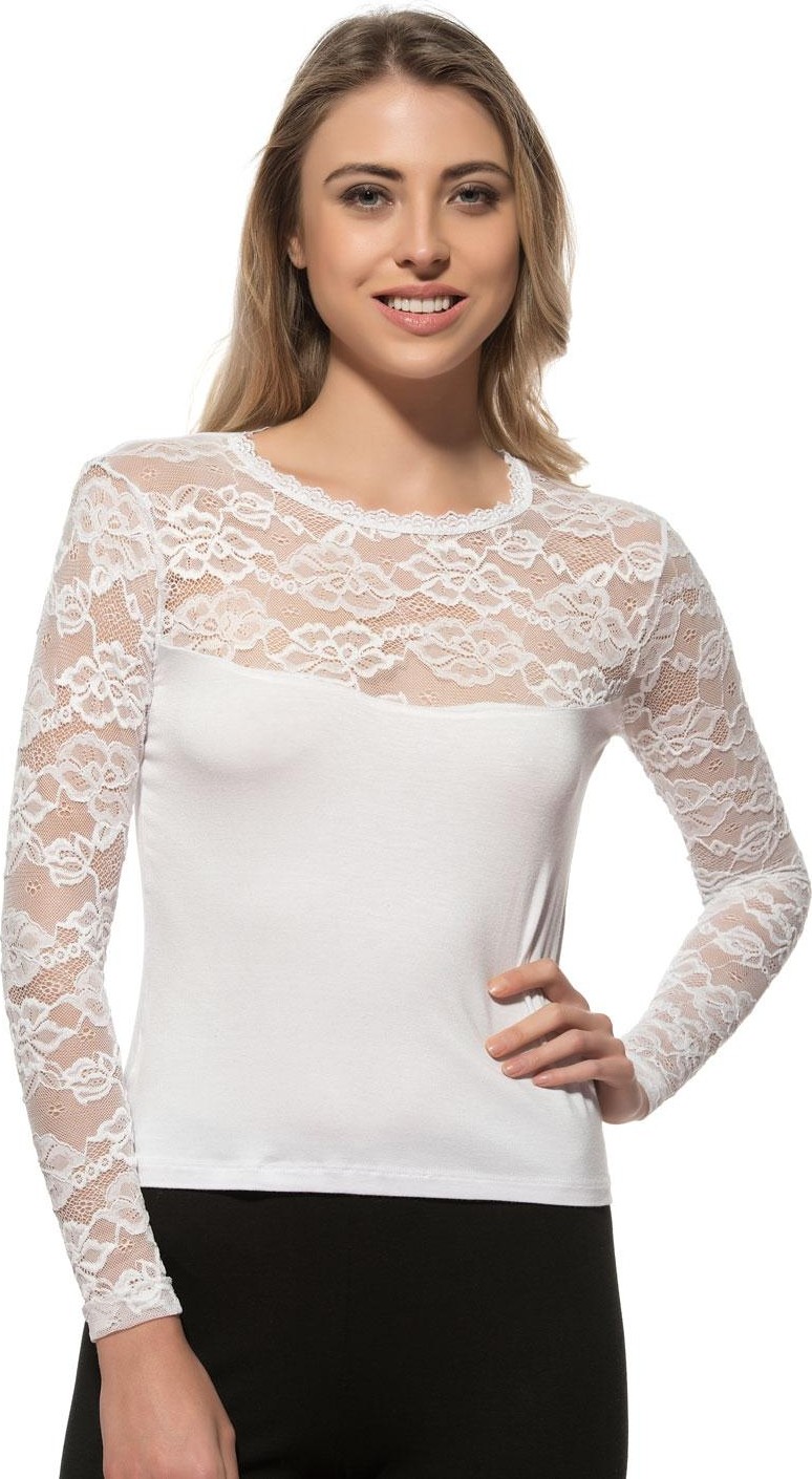 Özkan Underwear 7365 Kadın Viskon Dantelli Sıfır Kol Atlet Tişört Bluz