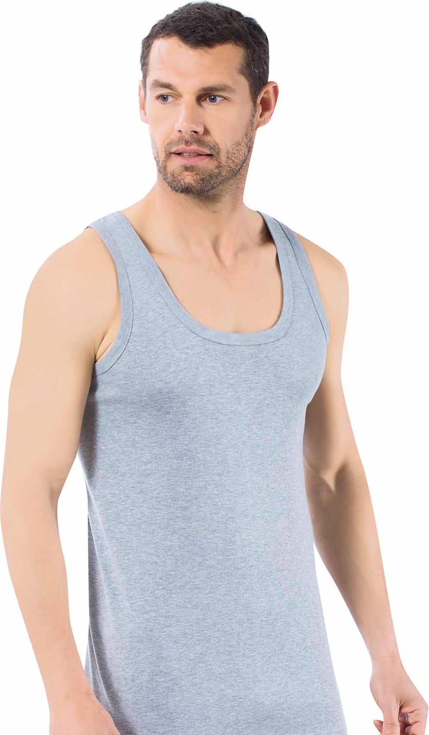 Özkan Underwear Özkan 0113 Erkek %100 Pamuklu Ribana Esnek Yumuşak Kalın Askılı Atlet