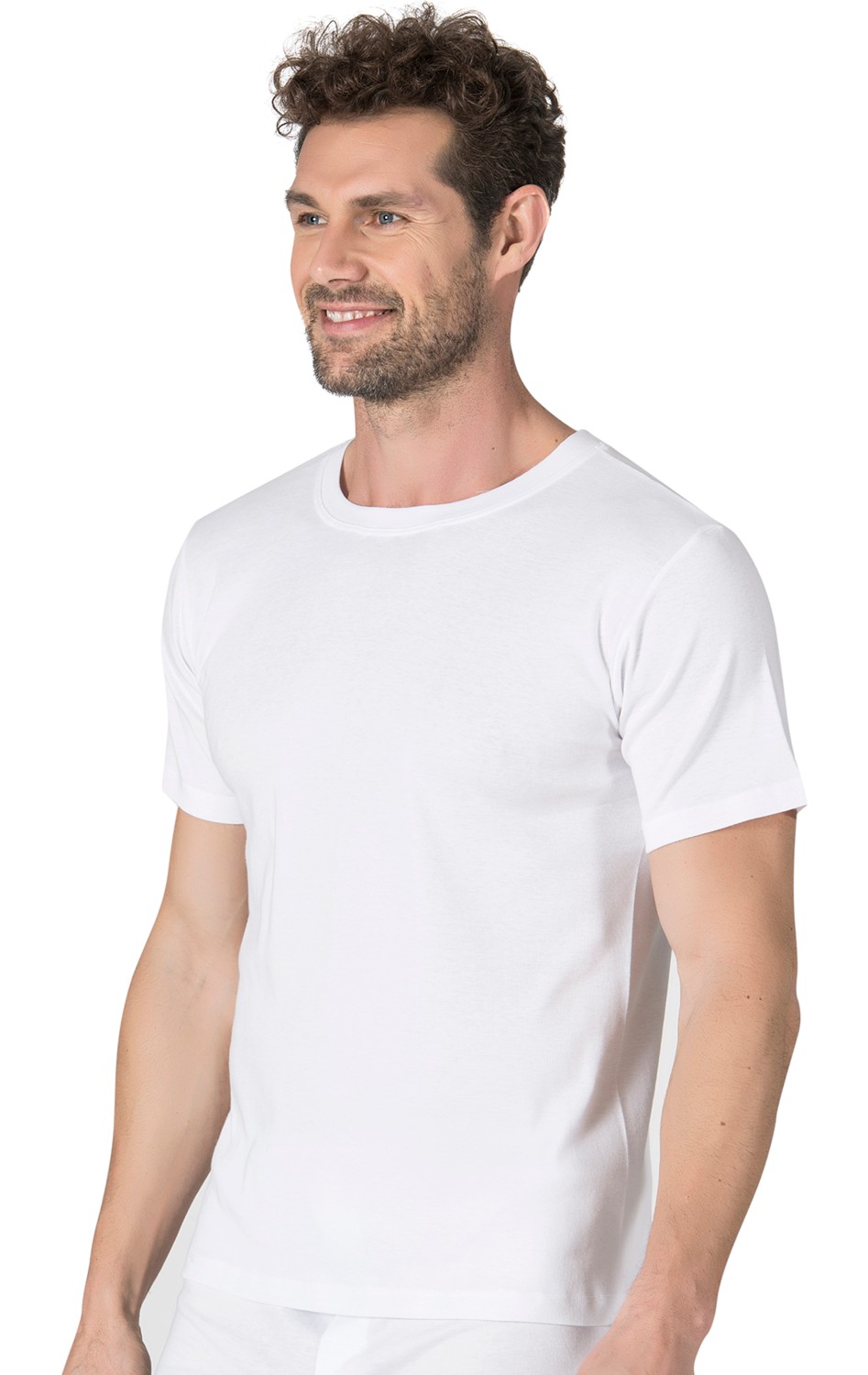 Özkan Underwear 0116 Erkek Ribana Kapalı Yaka Yarım Kol Fanila görsel 3