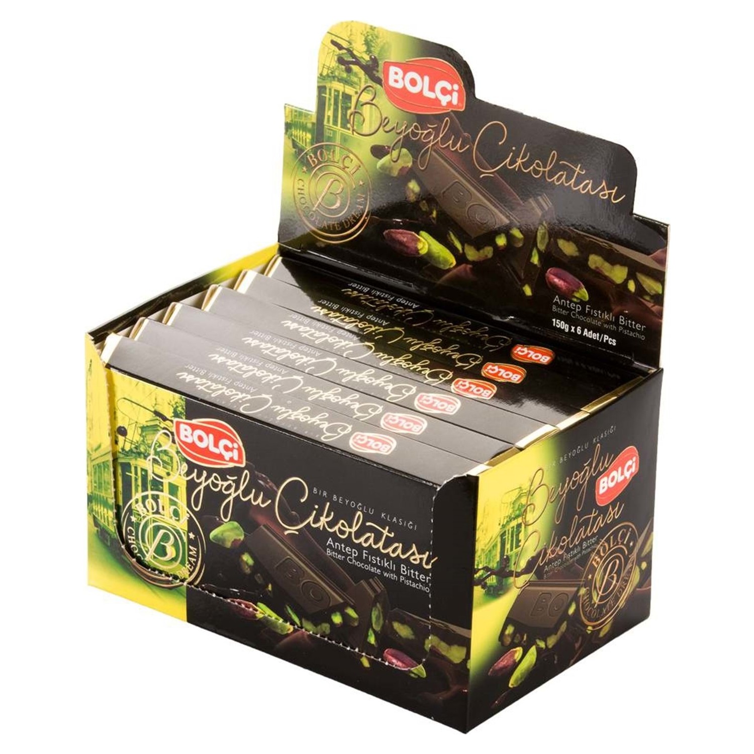 Bolçi Bitter Antep Fıstıklı Tablet 6'lı x 150 gr Fiyatı