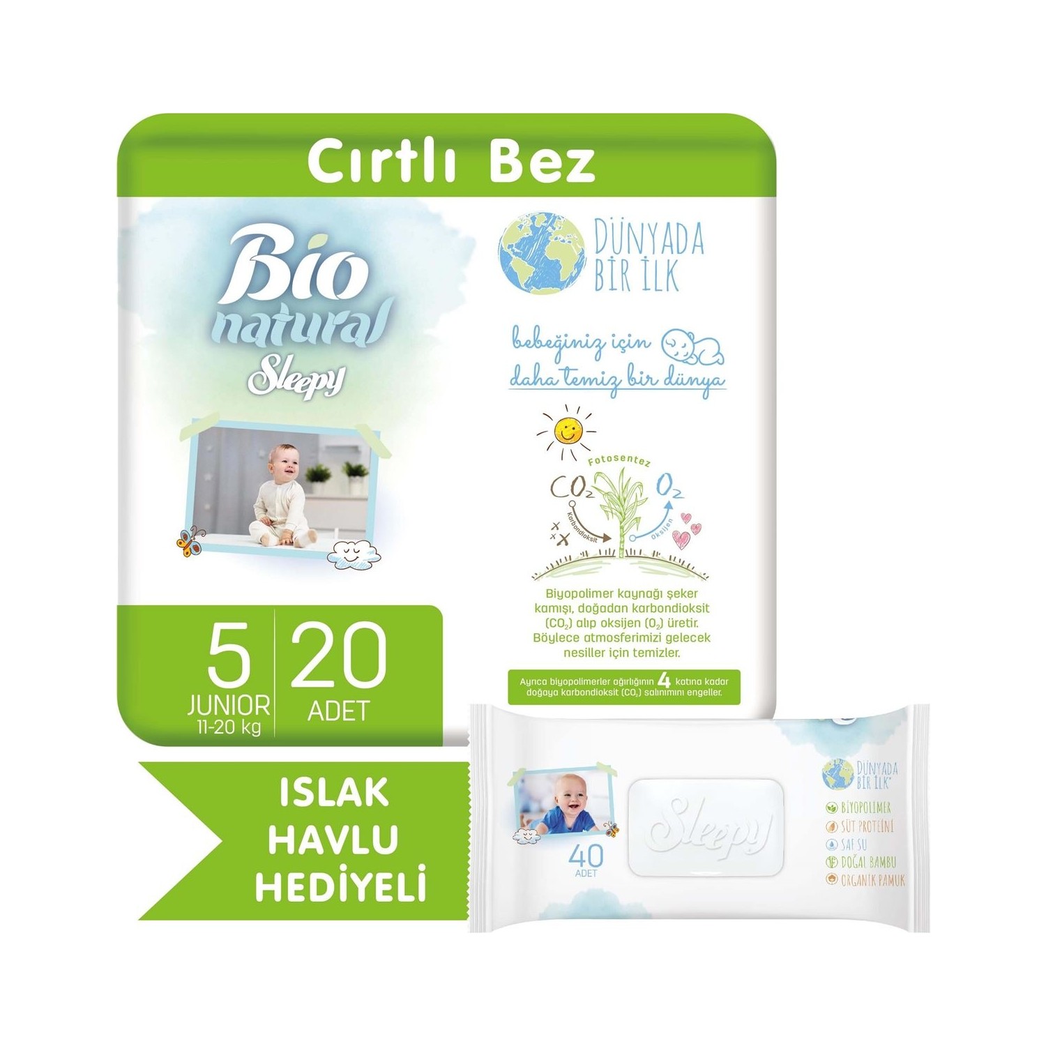 Sleepy Bio Natural Bebek Bezi 5 Numara Junior 20 Adet + Bio Fiyatı