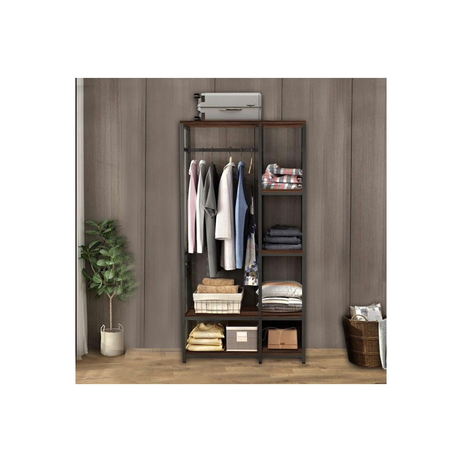 Brady Mobilya Metal Masif Ahşap Desenli Yonga Levha Açık Fiyatı