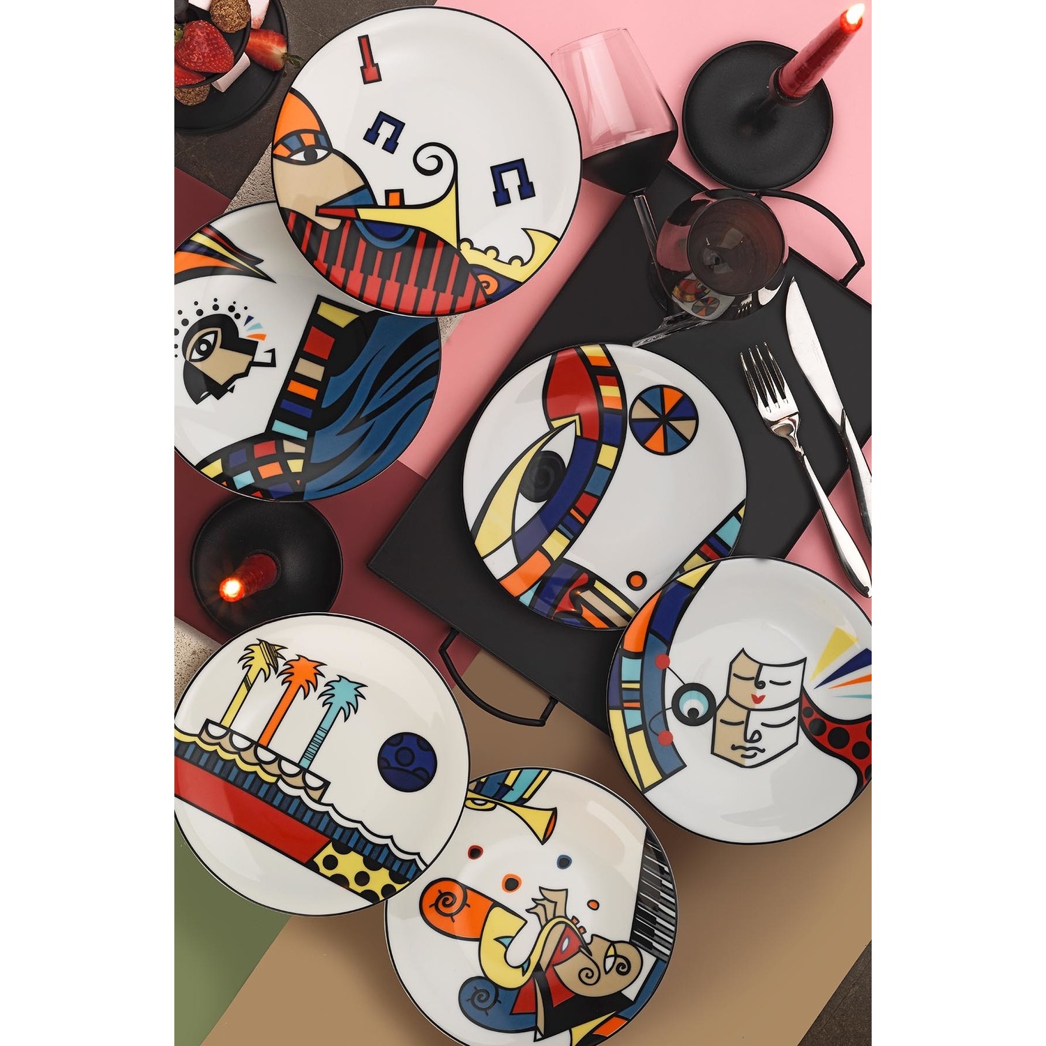 Kütahya Porselen Free Time 6�lı Pasta Tabağı 21 cm Fiyatı