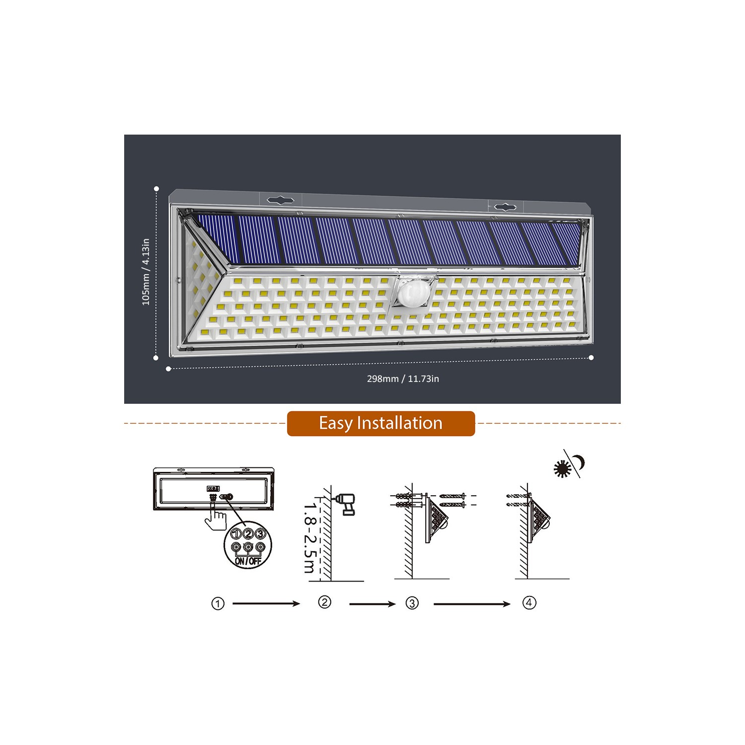 Mbw 126 LED Güneş Işık Duvara Monte Lamba Aydınlatma Siyah Fiyatı Mbw 126 LED Güneş Işık Duvara Monte Lamba Aydınlatma Siyah Fiyatı