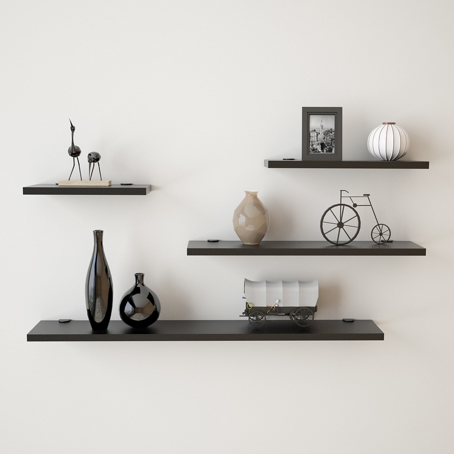 Yurudesign Shelf R18 4�lü Uçan Duvar Rafı Siyah Fiyatı Yurudesign Shelf R18 4�lü Uçan Duvar Rafı Siyah Fiyatı