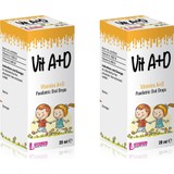 Ledapharma Ledavit Vit A+D Vitamins A+D Pediatric Oral Drops 20ML x 2 Adet