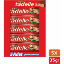 Tadelle Sütlü Çikolata Kaplamalı Gofret 35 gr (5'li Paket)