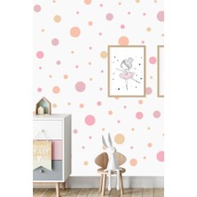 Lizpo Decor Pembeli Irili Ufaklı Yuvarlak Şekil Duvar Stickerı 95 Adet