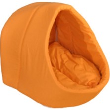 Nerotex Turuncu Kedi Mağara Ev Yuvası Yıkanabilir 40X40 cm