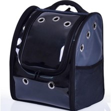 Easypet Easy Pet Gri Astronot Şeffaf Kedi Köpek Taşıma Sırt Çantası