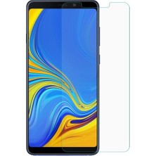 Fibaks Samsung Galaxy A9 2018 Ekran Koruyucu Kısa Temperli Sert Cam 9H Kırılmaz Cam Koruma Maxi