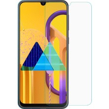 Fibaks Samsung Galaxy M21 Ekran Koruyucu Kısa Temperli Sert Cam 9H Kırılmaz Cam Koruma Maxi