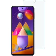 Fibaks Samsung Galaxy M31S Ekran Koruyucu Kısa Temperli Sert Cam 9H Kırılmaz Cam Koruma Maxi