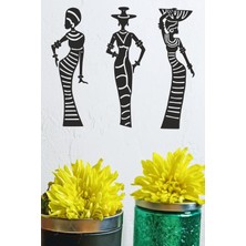 Unt Afrikalı Kadınlar Duvar Dekoru-Süsü, Ahşap Dekoratif Tablo-V3