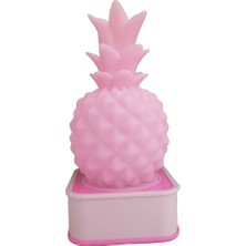 Orijinaldükkan Sese ve Dokunmaya Duyarlı Silikon Pembe Ananas Gece Lambası Renkli