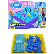 Lisanslı Frozen Cosmic Sand, Kinetik Oyun Kumu - 8 KALIPLI,750 gr