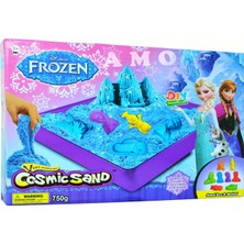 Lisanslı Frozen Cosmic Sand, Kinetik Oyun Kumu - 8 KALIPLI,750 gr