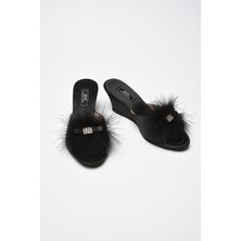 Kadın Siyah Gelin Çeyiz Terliği