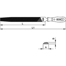 Ceta Form J56-H Serisi Yarım Yuvarlak Eğeler (Ergonomik Saplı)