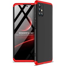 CoverZone Galaxy M31S Kılıf Soft Hard Koruma Ays Siyah-Kırmızı