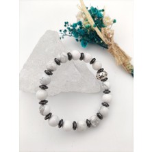 Stoneage Havlit ve Hematit Taşlarından  Bilekliği