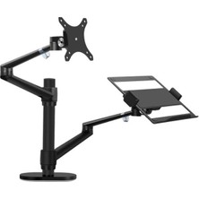 NPO STD7090B 13"-27" Ergonomik NoteBook Stand ve Vesa Monitör Tutucu Kol-Siyah