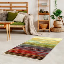 Bona Fortuna Kilim Desenli Etnik Dijital Baskı Yıkanabilir Kaymaz Taban Modern Salon Halı ve Yolluk