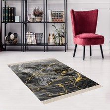 Bona Fortuna Mermer Desenli Desenli Dijital Baskı Yıkanabilir Kaymaz Taban Salon Halı ve Yolluk