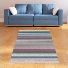 Bona Fortuna Renk Geçişli Dijital Baskı Yıkanabilir Kaymaz Taban Modern Salon Halı ve Yolluk (Ekru)