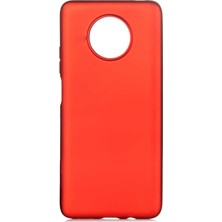 Case Street Xiaomi Redmi Note 9 Pro 5g Kılıf Premier Silikon Mat Koruma+Nano Glass Kırmızı