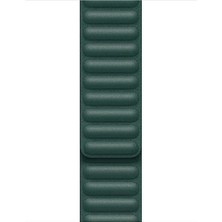 Gpack Apple Watch Uyumlu Se 40 mm Kordon Deri Mıknatıslı Gizli Mıknatıslı Koyu Yeşil