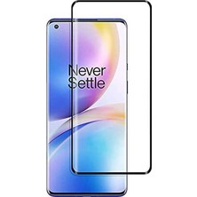 Gpack One Plus 8 Full Kapatan Renkli Cam Tam Koruma Siyah