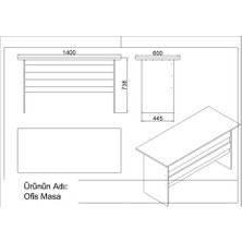 Robin Home Verona  Ofis Büro Masa Takımı Ofis Masası  Sehpa