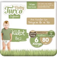 Baby Turco Doğadan Külot Bez 6 Numara Xlarge 80'lı