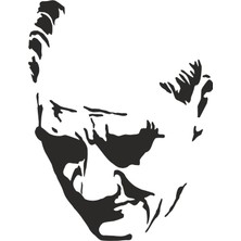 Sticker Fabrikası Atatürk Büyük Türk Başbuğ Şeffaf Sticker 00620