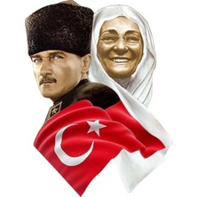 Sticker Fabrikası Atatürk Türk Bayrağı Türkiye Başbuğ Sticker 00624