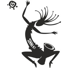 Sticker Fabrikası Çalgıcı Maya Figürü Sticker 00636