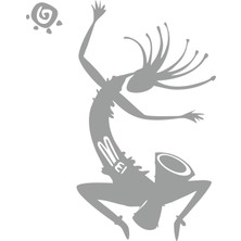 Sticker Fabrikası Çalgıcı Maya Figürü Sticker 00636