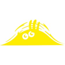 Sticker Fabrikası Bagajdan Bakan Gölge Göz Gözler Sticker 00656