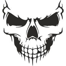 Sticker Fabrikası Araba Kaput Kurukafa Kuru Kafa Sticker 00660