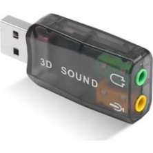 Molıx Harici Ses Kartı 3D Sound 5.1 USB Mikrofon Adaptörü 3.5mm MX-2160