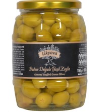 Likyova Badem Dolgulu Yeşil Zeytin 900 gr