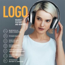iJoy Logo Premium Katlanabilir Kablosuz Kulaklık (Yurt Dışından)