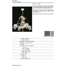 AVONNI AV-65236-4K Krom Kaplama Modern Avize E27 Metal Kristal Cam 56cm