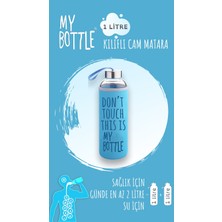 My Bottle Borosilikat Cam Matara 1000 ml Su Şişesi 1lt