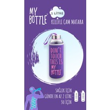 My Bottle Borosilikat Cam Matara 1000 ml Su Şişesi 1lt