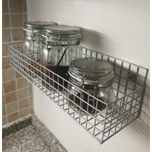 Go Dekor Rüstik Go 2’li Telli Banyo ve Mutfak Rafı (Gri)